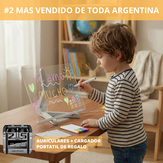 MAGIC SKETCH: Pizarra Luminosa  + Auriculares con Cargador portatil + Ebook de regalo!