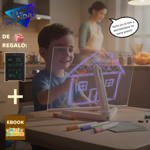MAGIC SKETCH: Pizarra led + pizarra mágica +  ebook de regalo!